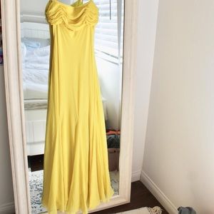 BCBG Yellow Crepe LIKE NEW Long Maxi Dress Gown
